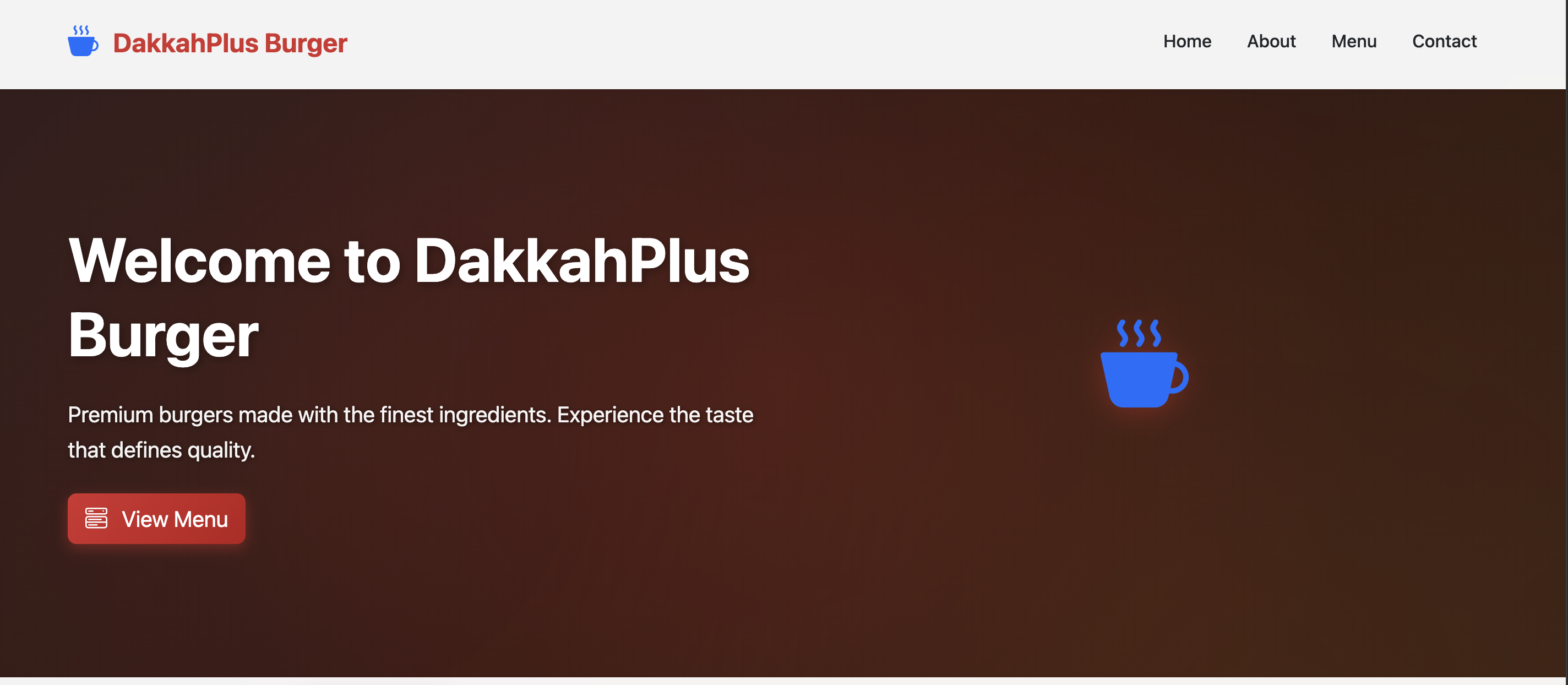 Restaurant Menu Website